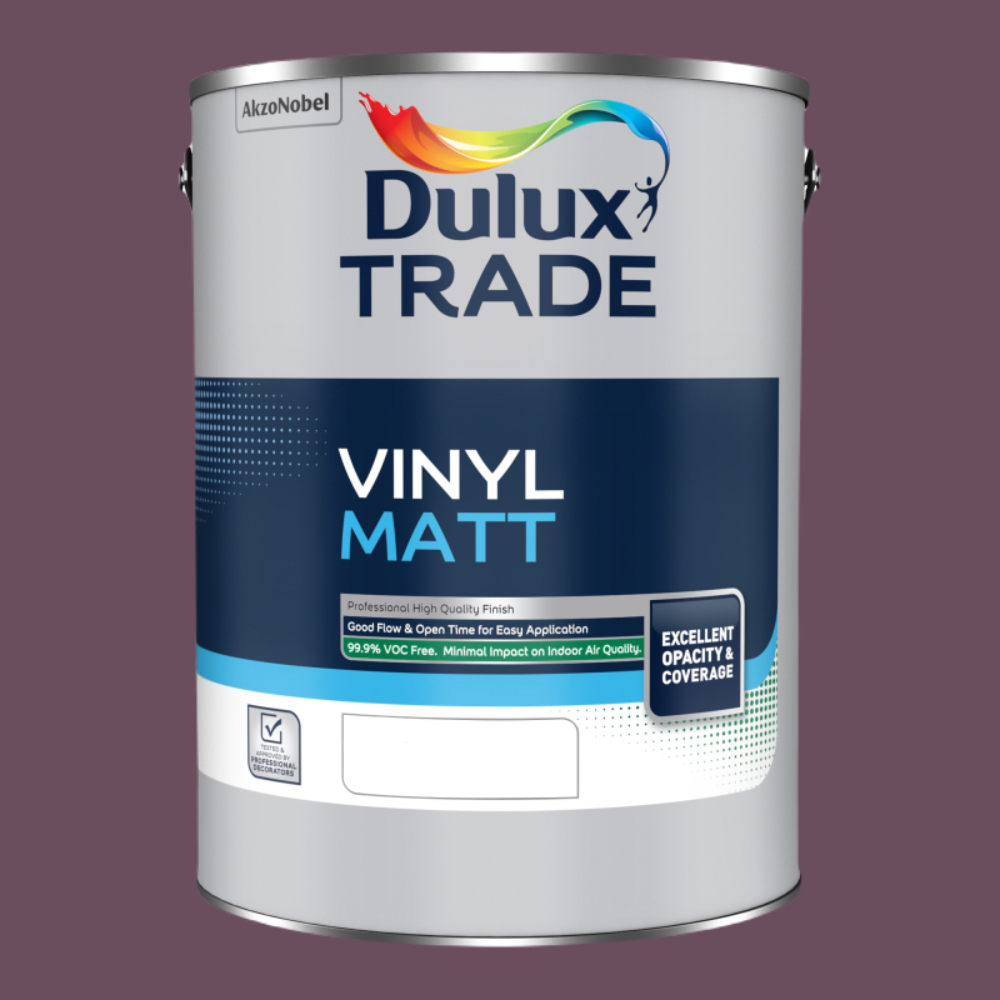Dulux Trade Mulberry Burst Walls and Ceilings Vinyl Matt Paint 5L Image 2