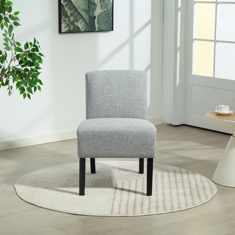 Artemis Home Elara Fabric Light Grey Accent Chair Image 2