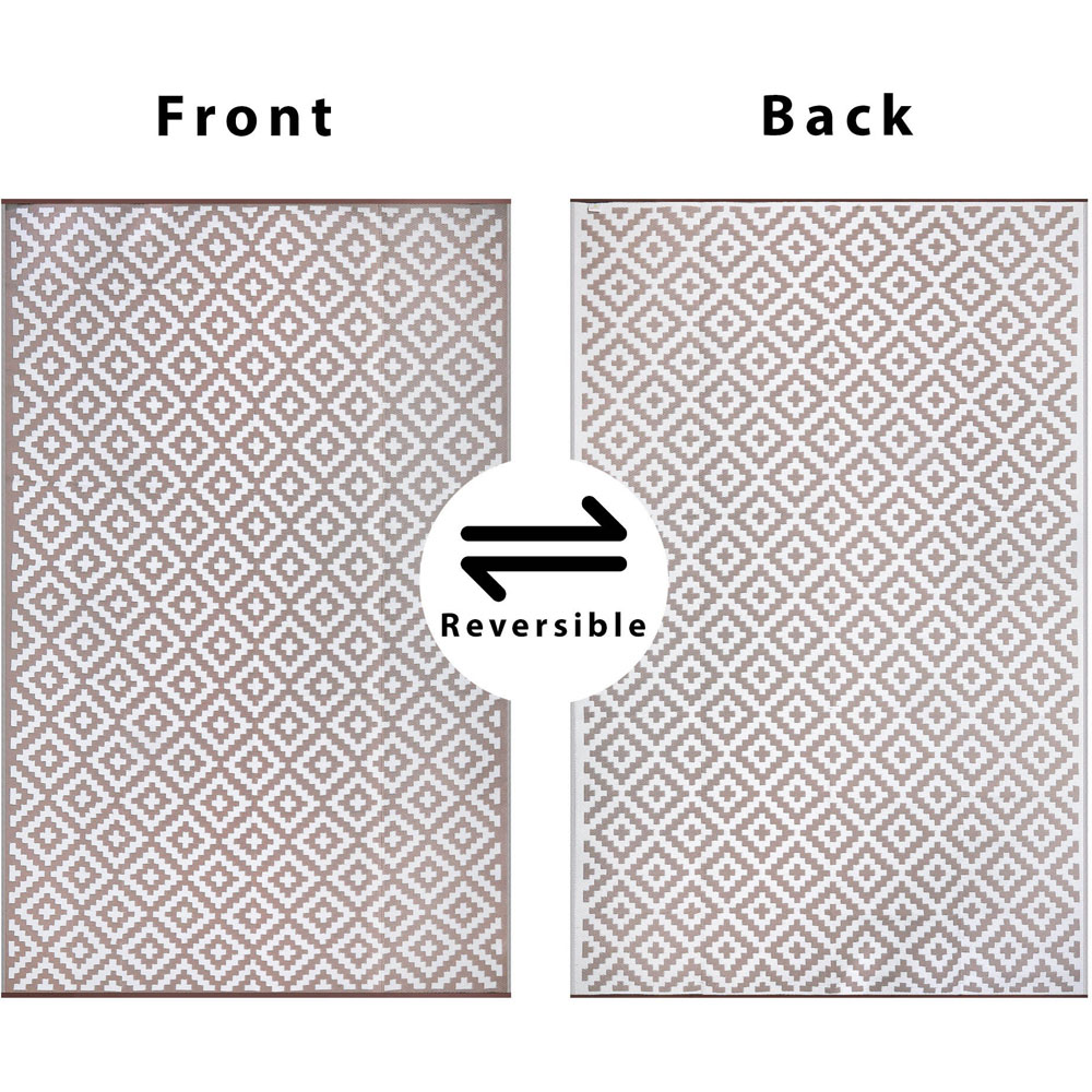 Green Decore Bliss Taupe and White Camping and Picnic Rug 270 x 360cm Image 4