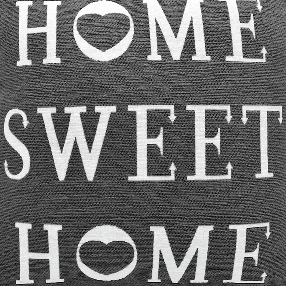 Velosso Home Sweet Home Charcoal Filled Cushion 43 x 43cm 2 Pack Image 2