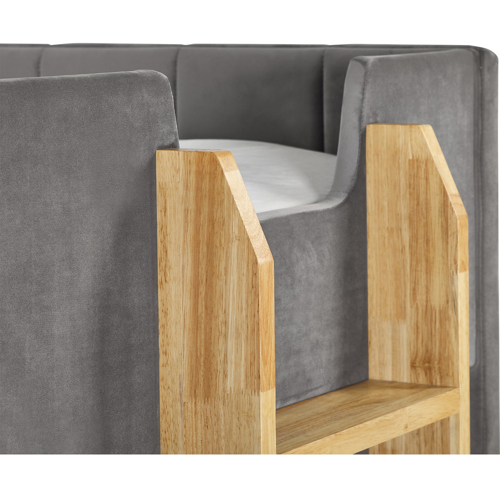 Julian Bowen Daytona Grey Velvet Bunk Bed Image 5