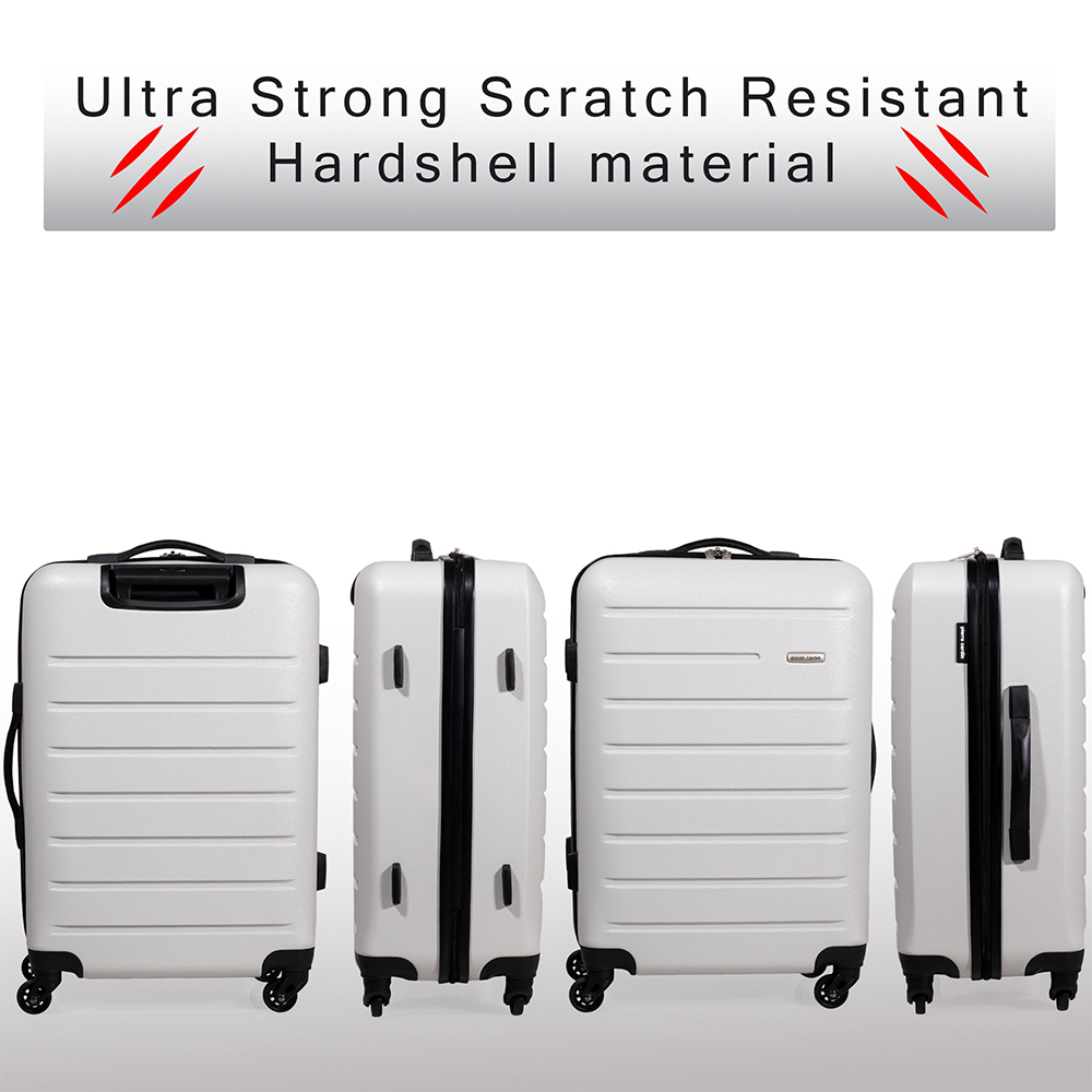 Pierre Cardin Voyager Medium Silver Hard Shell Lightweight Trolley Suitcase Image 3