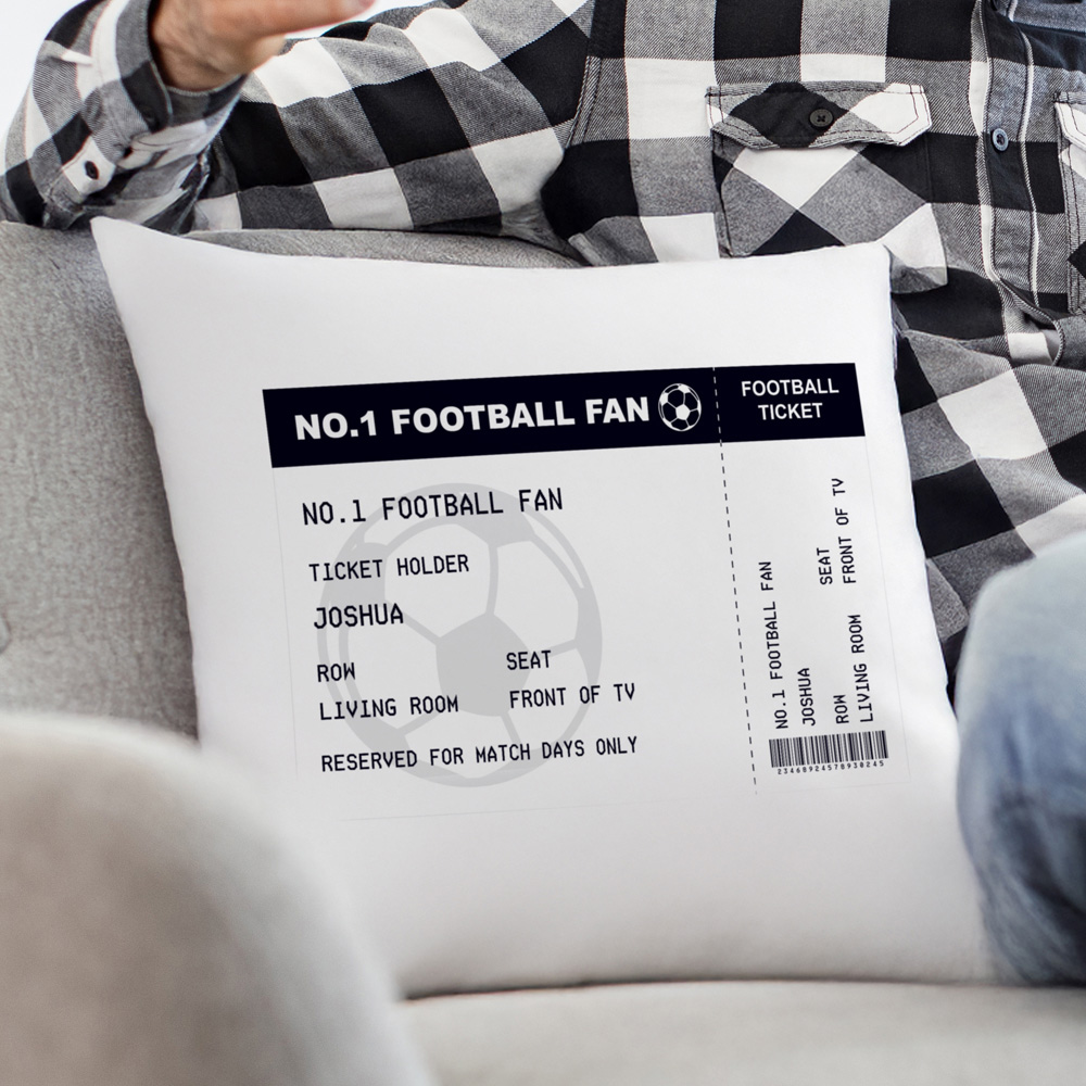 Personalised Memento Company Personalised Football Ticket Cushion 38 x 38cm Image 3