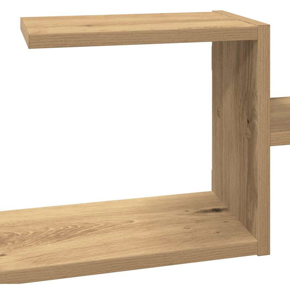 vidaXL 104 x 15 x 49cm Artisan Oak Wall Shelf Image 7