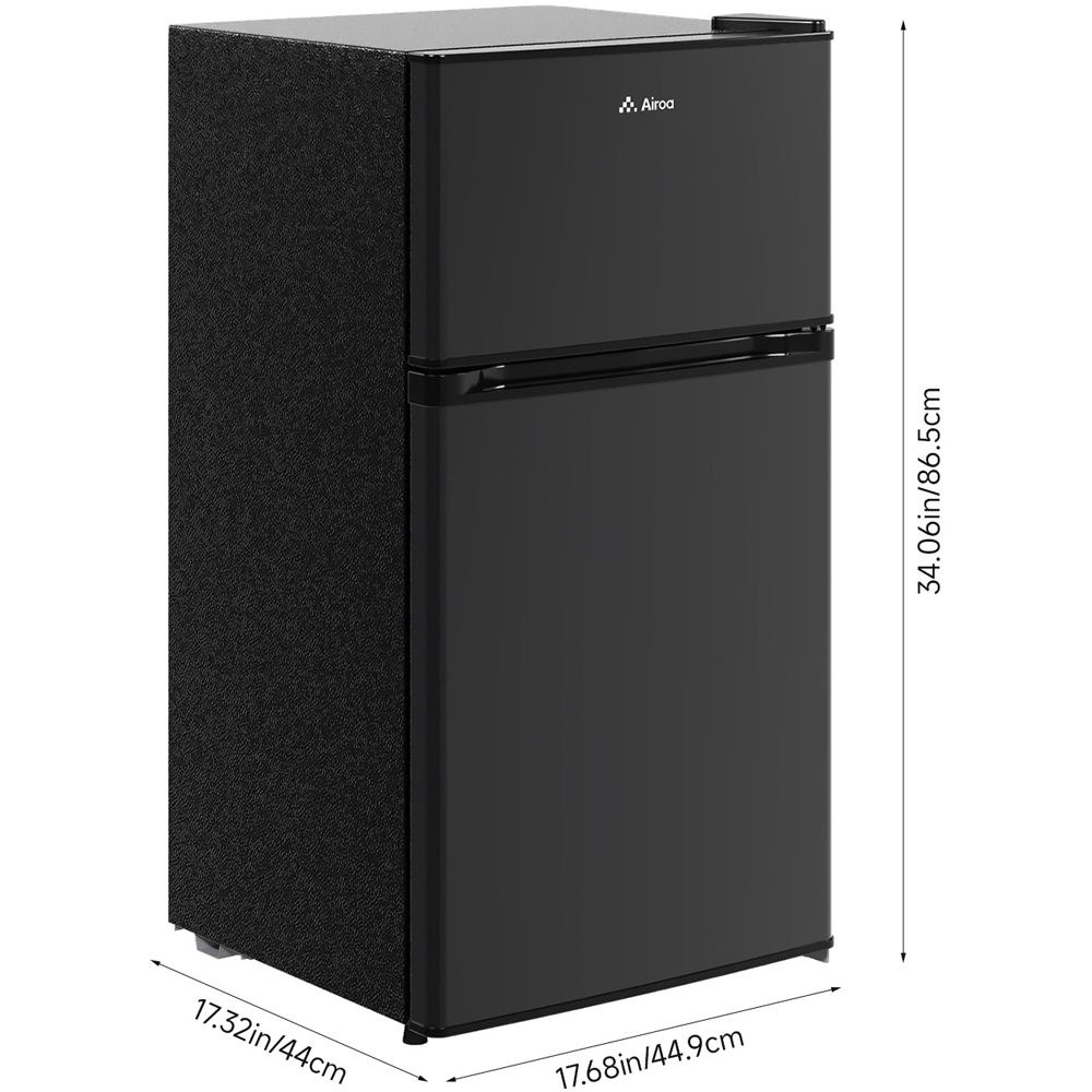 Airoa EK110058 Black 70L Freestanding Top Freezer Fridge with Dual Zones Image 8