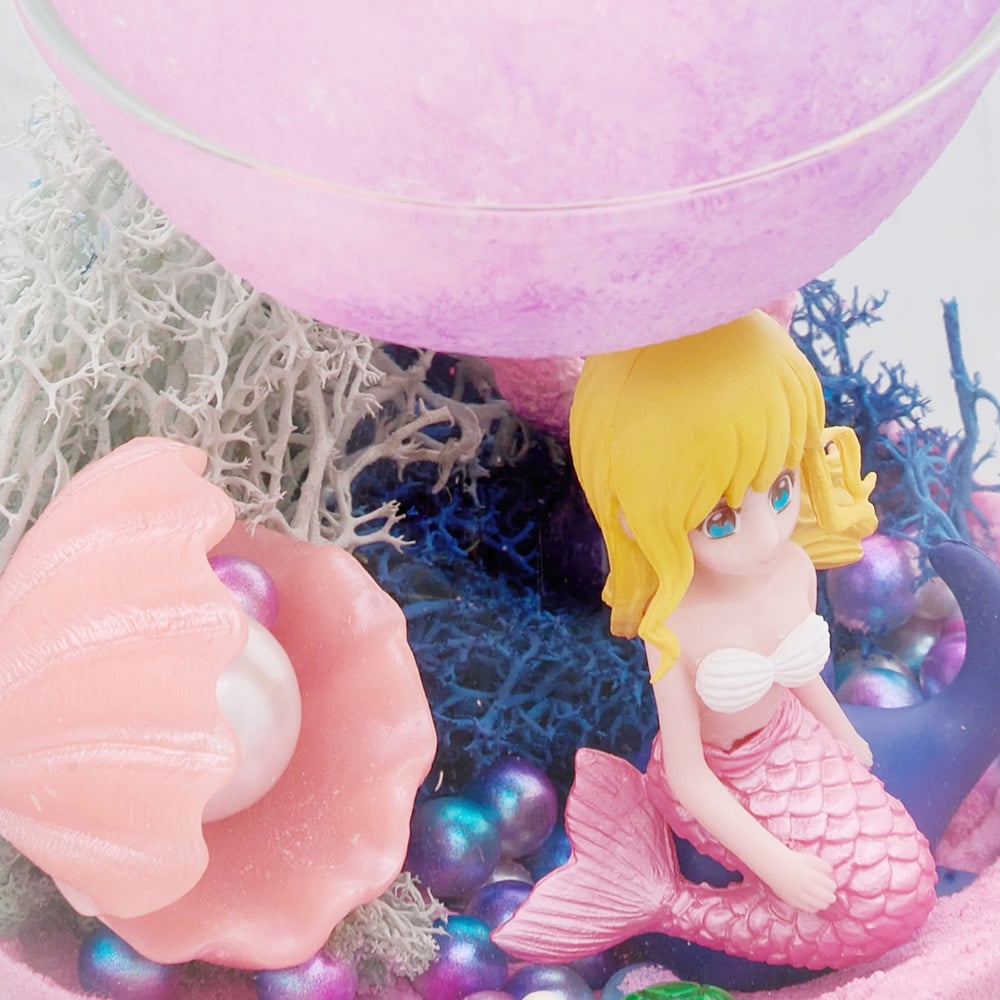 H&O Direct Kids DIY Mermaid Moon LED Terrarium Kit with Remote Image 5