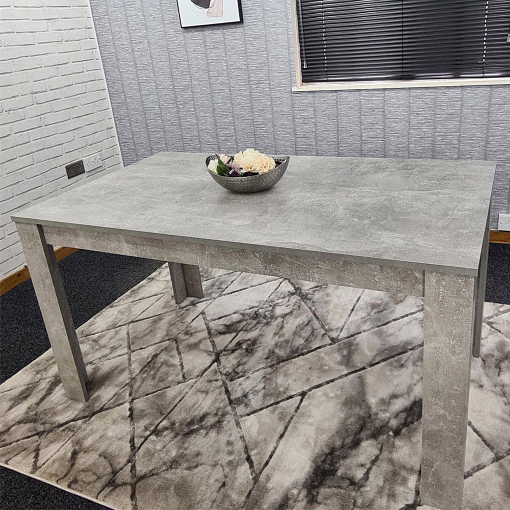 Portland 4 Seater Grey Wood Dining Table Image 6