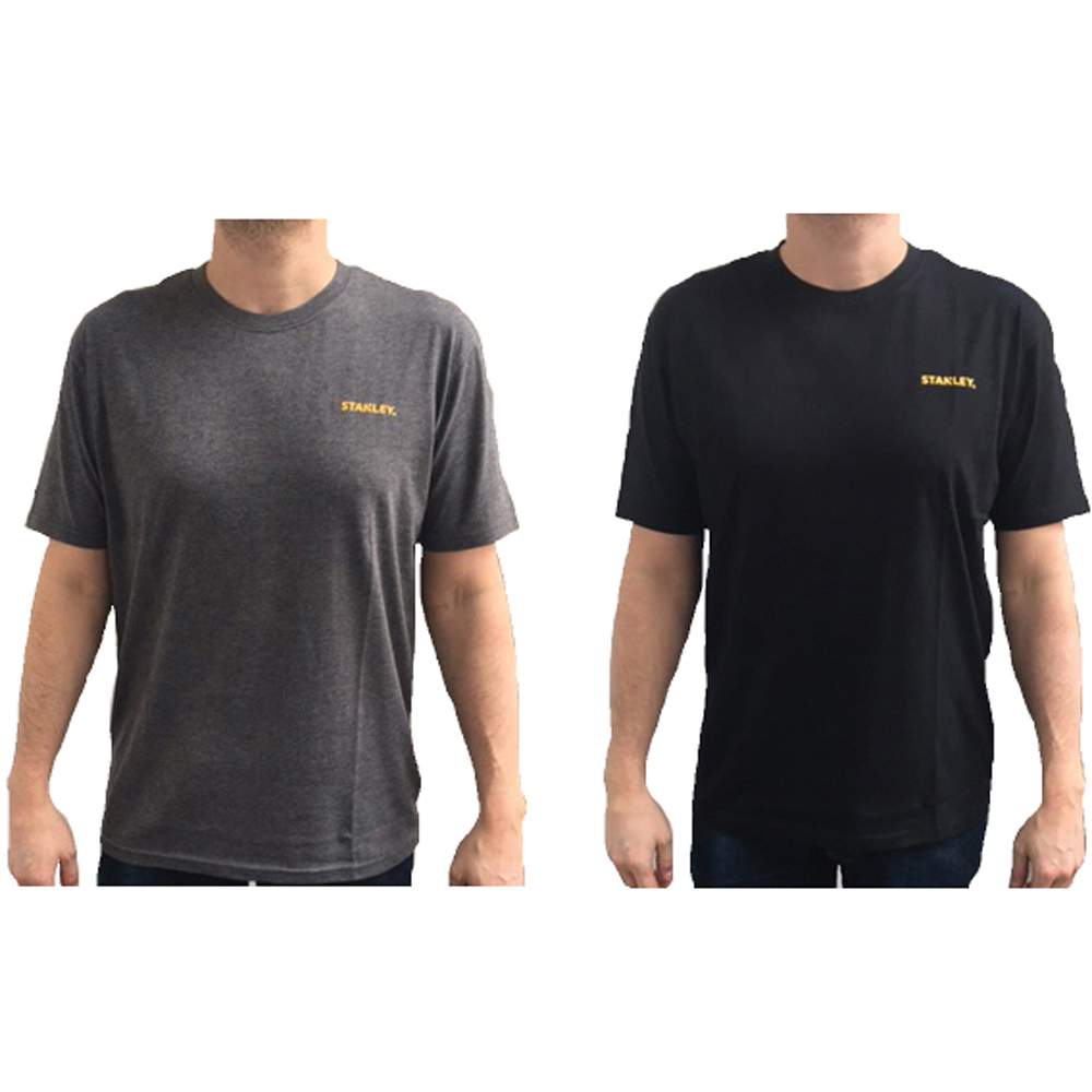 Stanley T-Shirt Medium Grey and Black 2 Pack Image 1