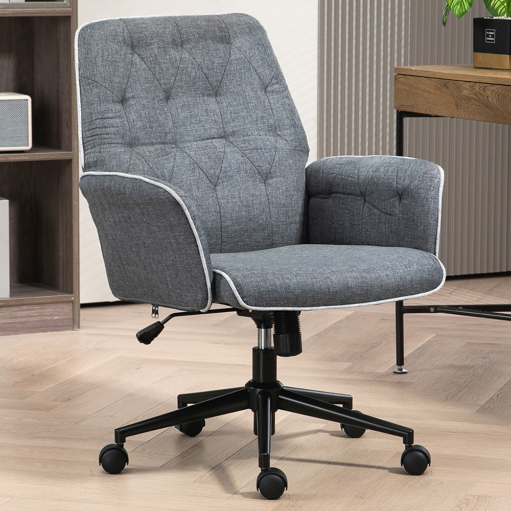 Portland Dark Grey Adjustable Swivel Chair Image 1