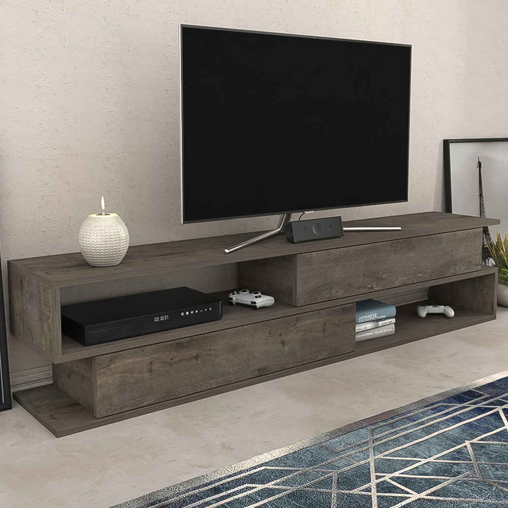 Decorotika Cortez 2 Shelf Wenge TV Unit Image 1