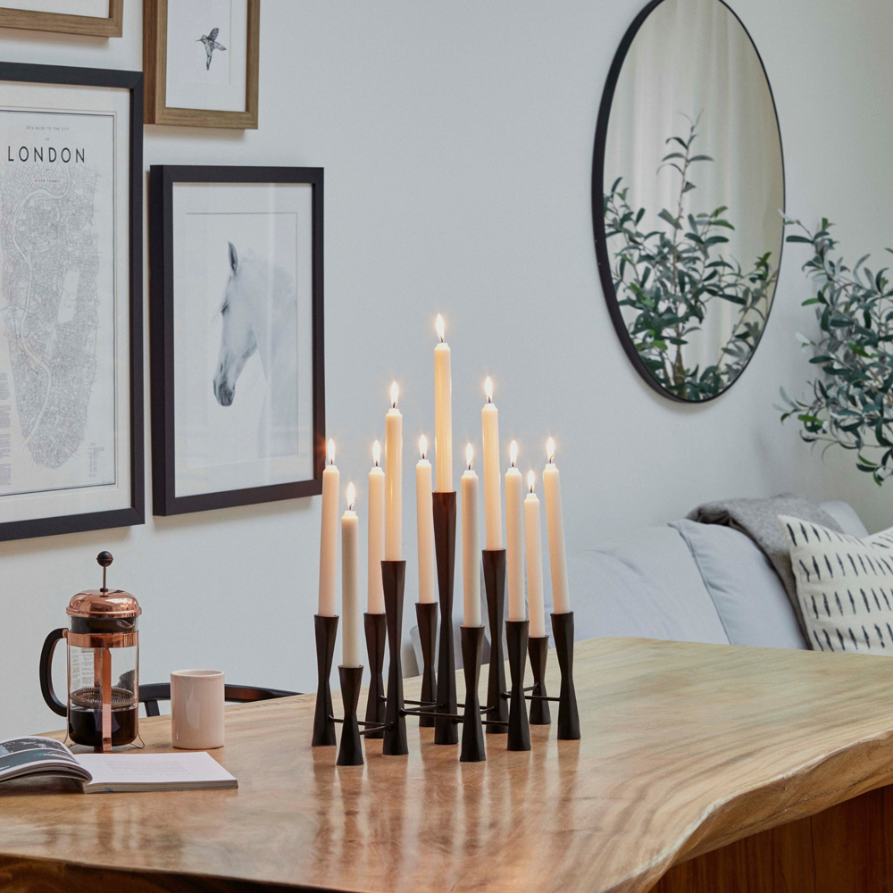 Ivyline Parker 11 Piece Black Candle Holder Centrepiece Image 5