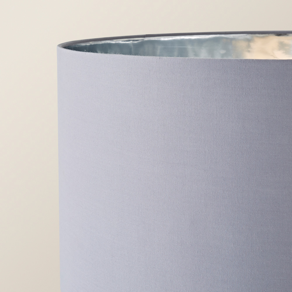 ValueLights Marissa Reni Grey Shade and Chrome Ball LED Floor Lamp Image 3