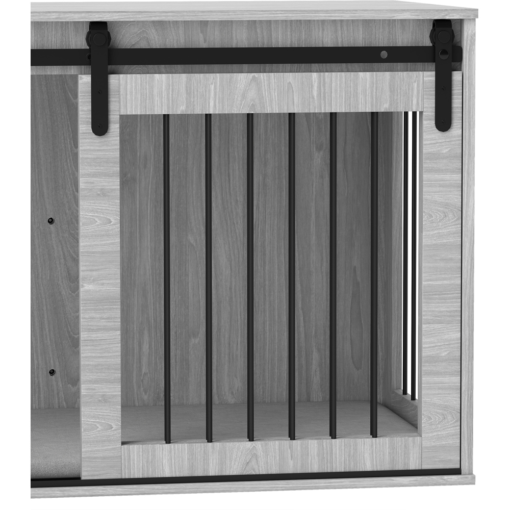 PawHut Dog Grey Extra Large Dog Crate with Removable Cushion Image 3