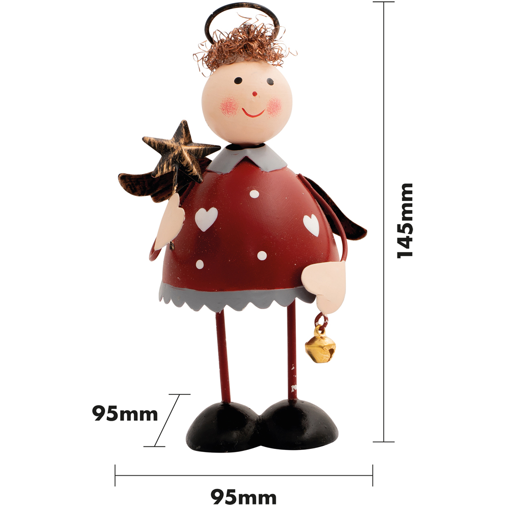 St Helens Red Coat Metal and Wood Angel Image 8