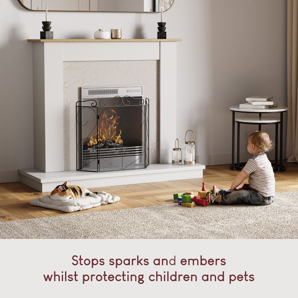 Fire Vida Tapton 3 Panel Fire Guard Image 2