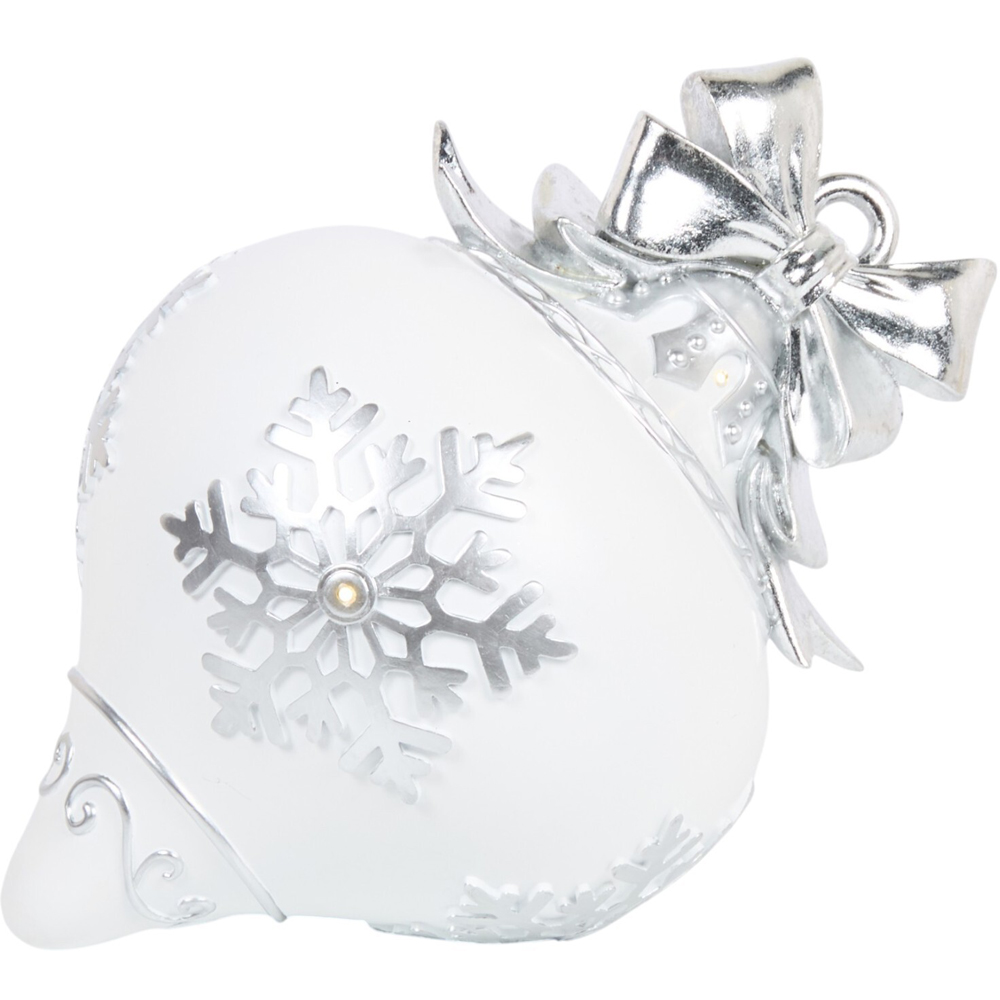 Light Up Bauble Ornament Silver Image 2