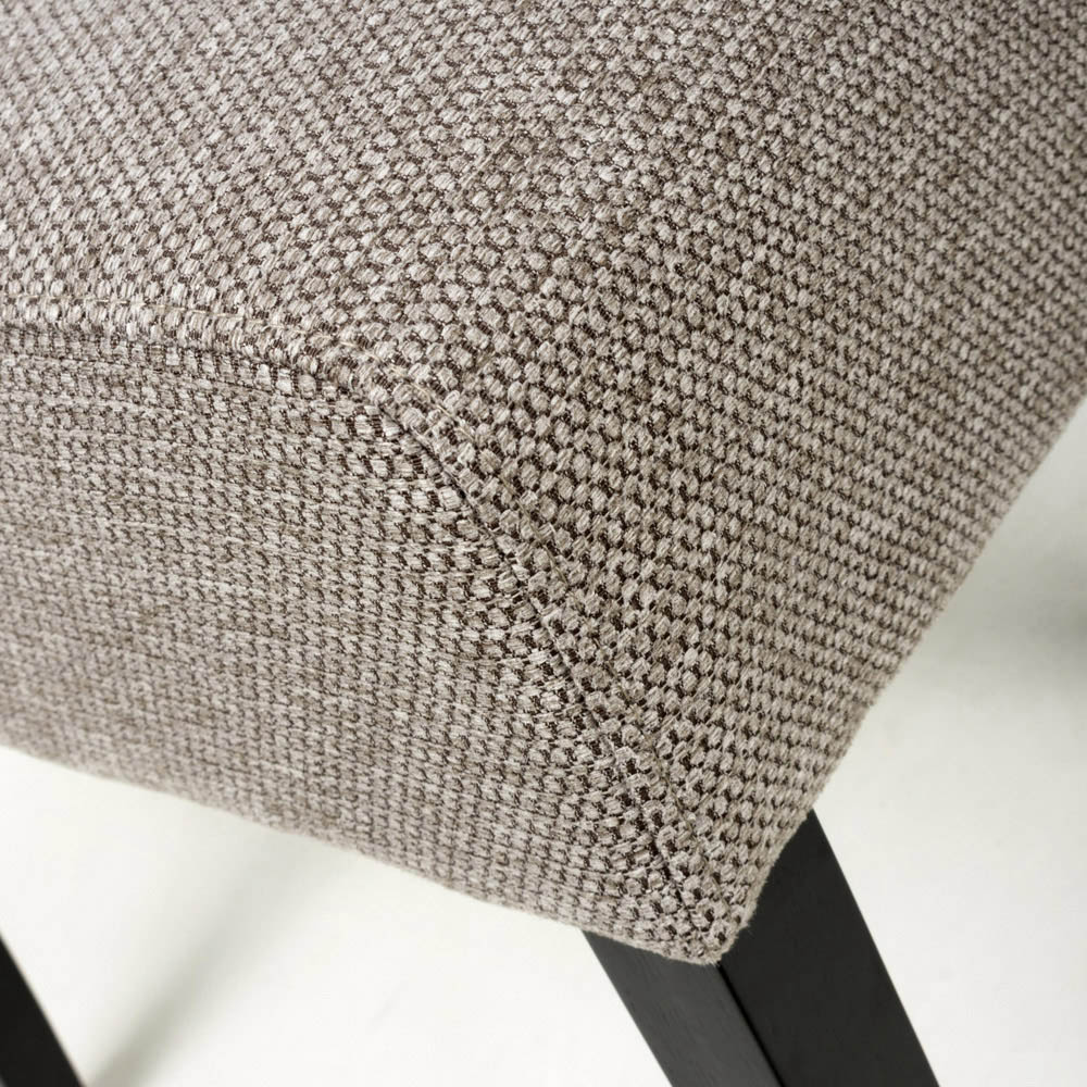 Portland Harlow Mocha Weave Black Legs Waffle Back Dining Chair Image 8