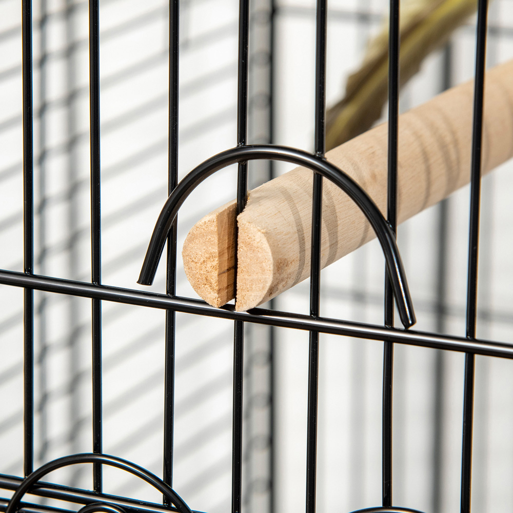 PawHut Black Bird Cage with Stand Image 7