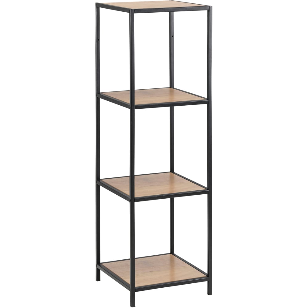 Florence Seaford 3 Shelf Black Metal Bookcase Image 2