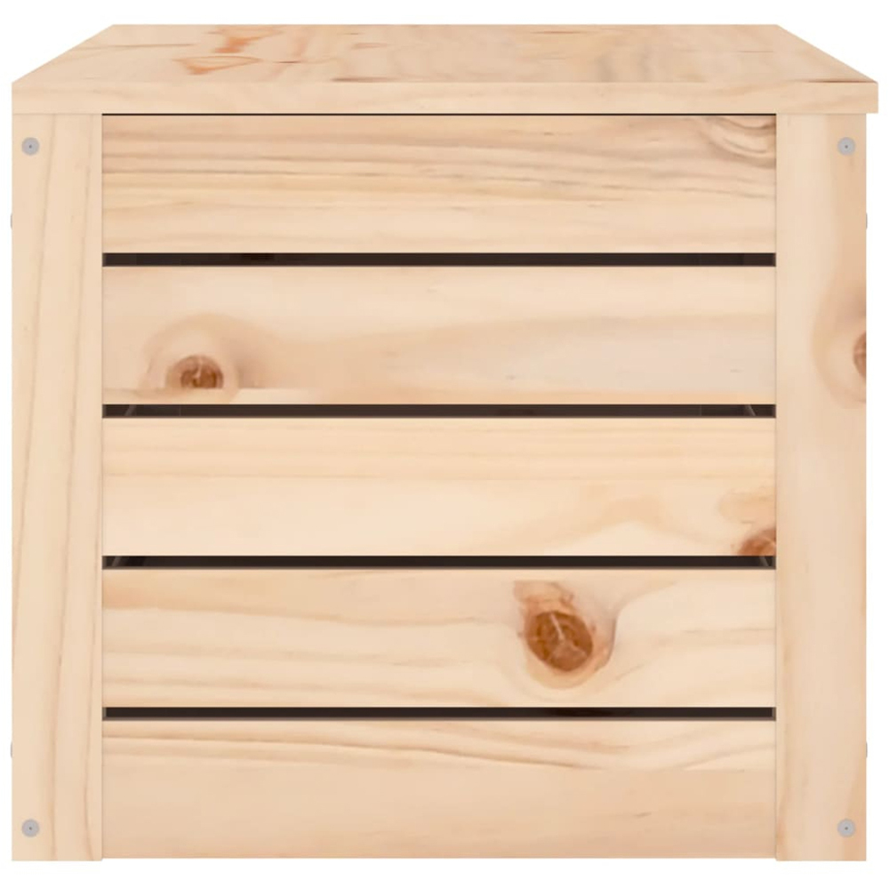 vidaXL Brown Solid Pine Wood Storage Box with Lid 89 x 36.5 x 33cm Image 7
