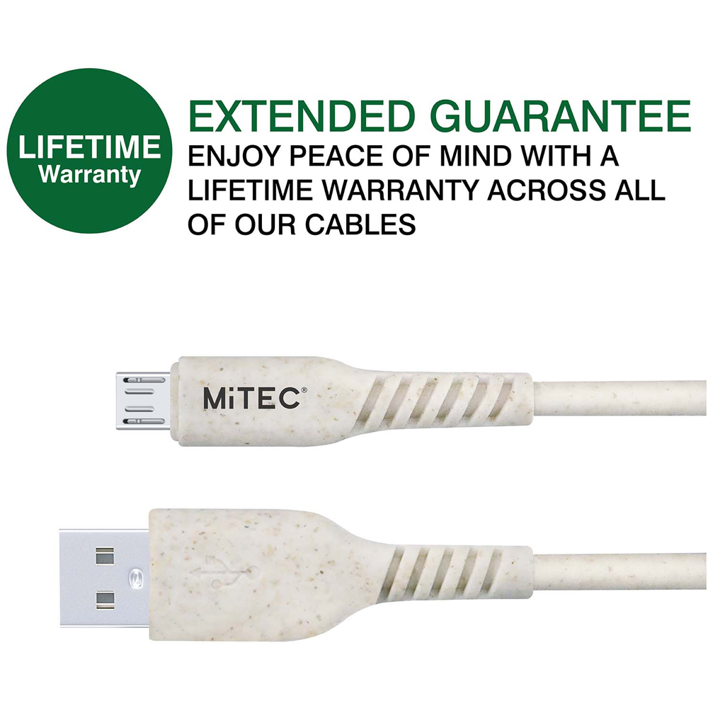 MiTEC Beige Bioplastics Micro USB Cable 1m Image 4