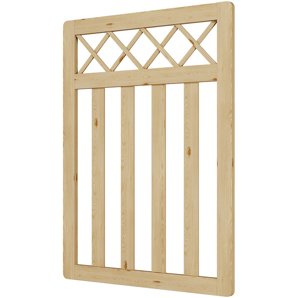 Outdoor Cross Top Wooden Nature Garden Fence Door, 120 x 90 x 2.5cm Image 3