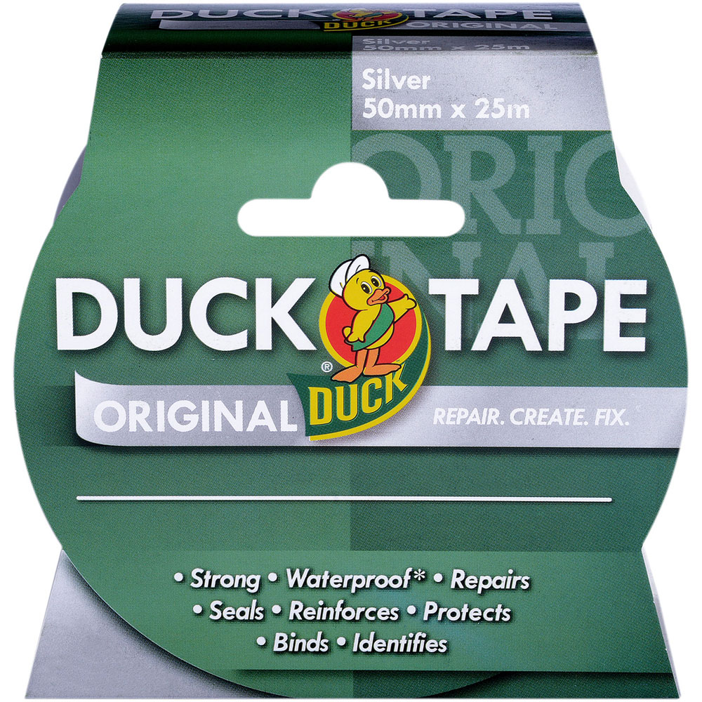 Duck Original Silver Duck Tape 50mm x 25m Image 1