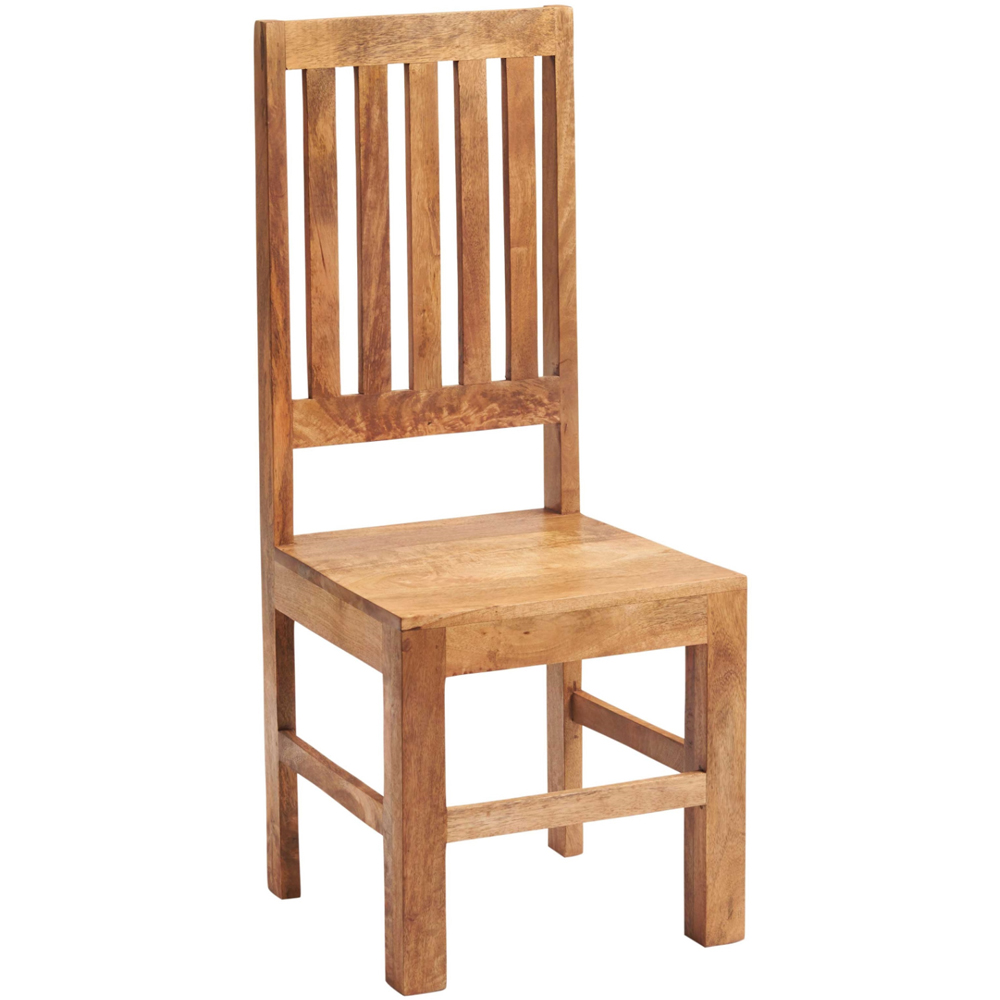 Brooklyn Napoli Toko Set of 2 Light Mango Slat Back Dining Chair Image 2