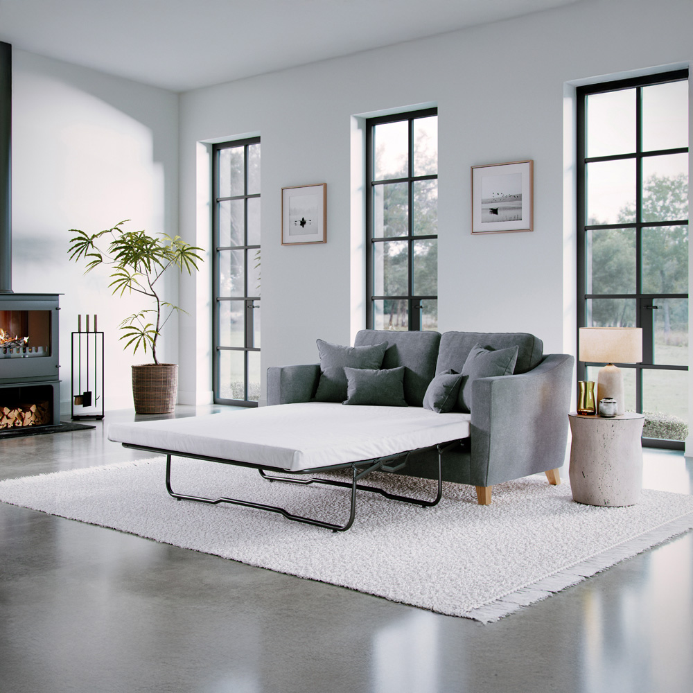 Marlon 2 Seater City Denim Sofa Bed Image 2