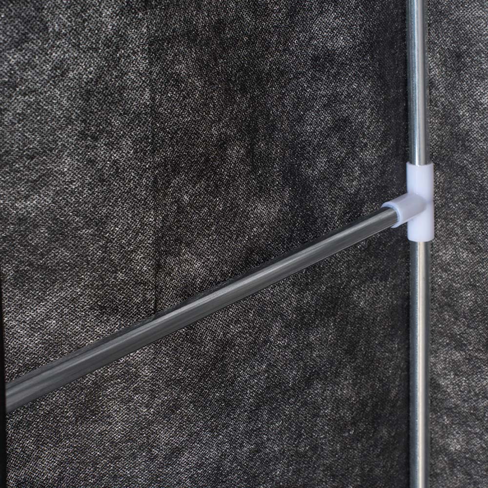 Living and Home 8 Shelf Black Portable Fabric Wardrobe Image 6
