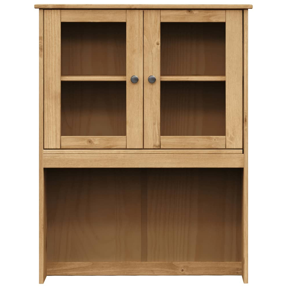 vidaXL 3 Door 3 Drawer Single Shelf Brown Solid Pine Wood Highboard Image 8
