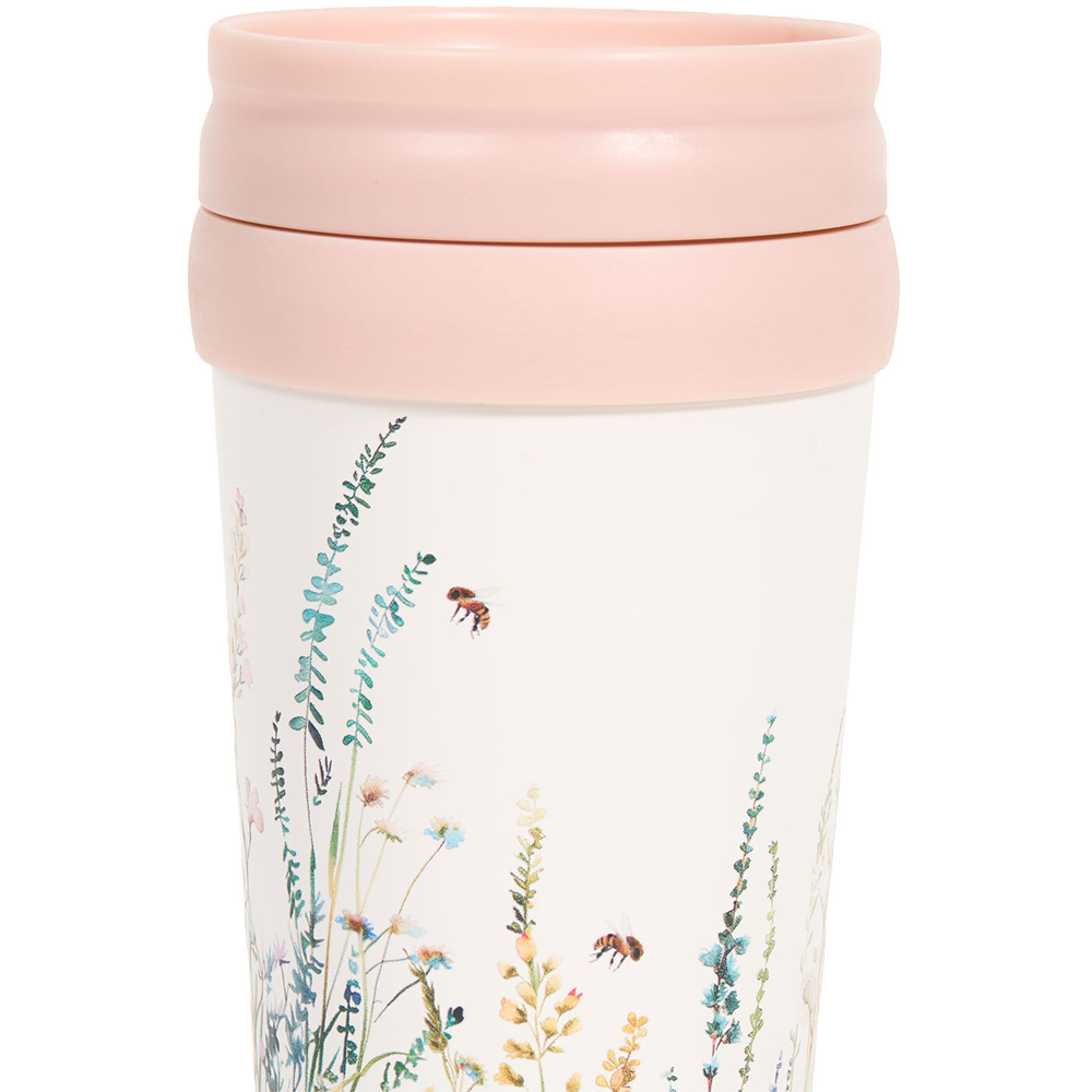 Floral Bees Travel Mug Ivory Image 5