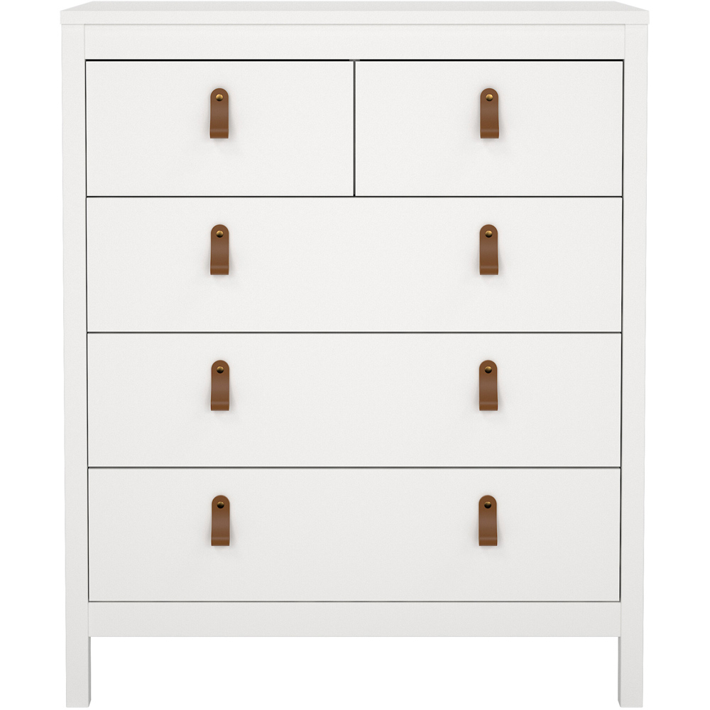 Florence Barcelona 5 Drawer White Chest of Drawers Image 3