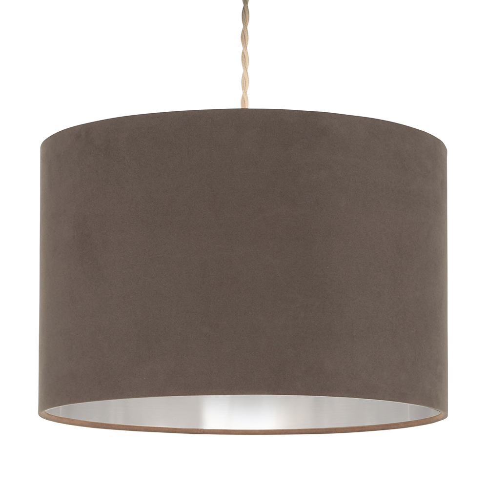 Velvie Pendant Shade - Grey/Chrome Image 1