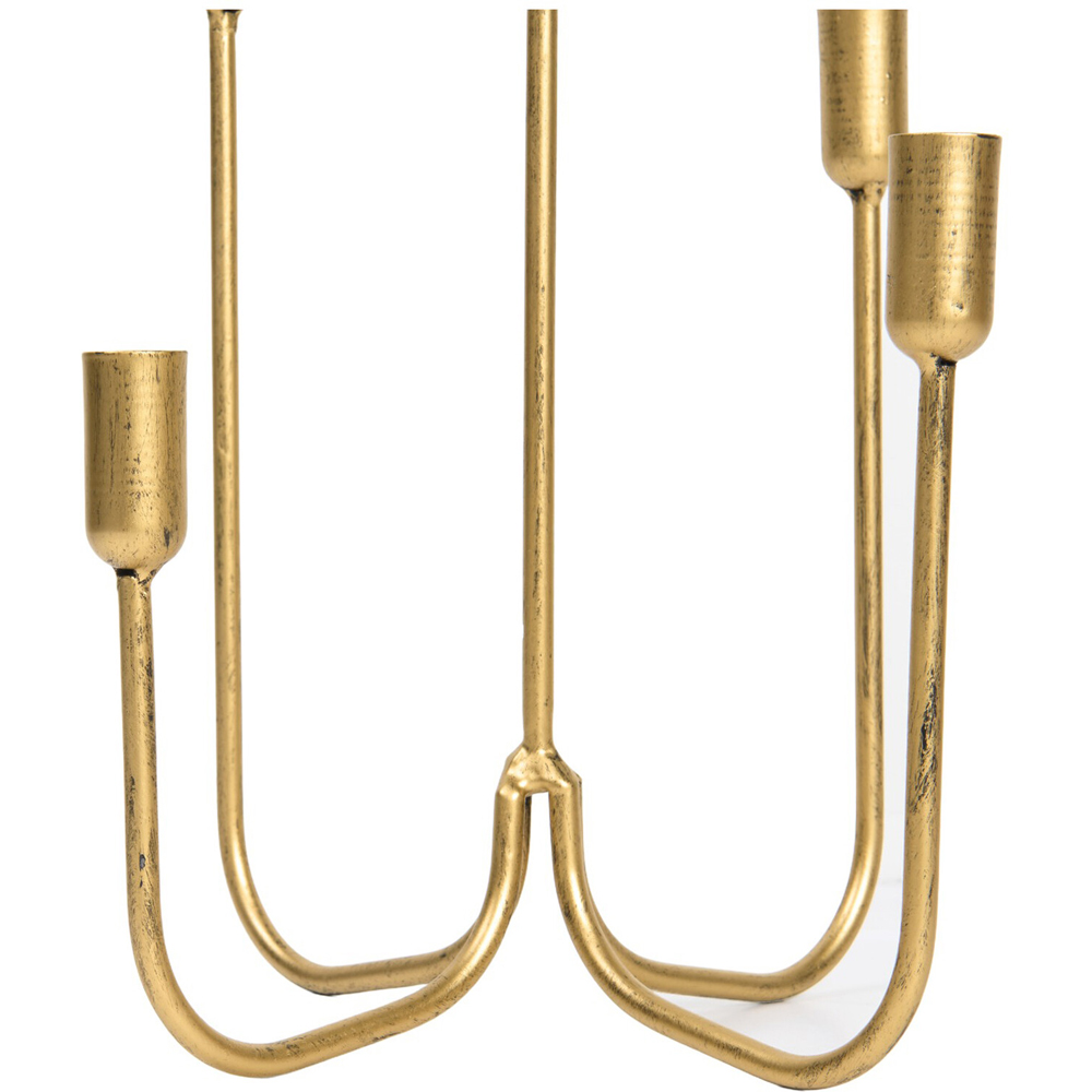 Metal Candelabra Brushed Gold Image 6