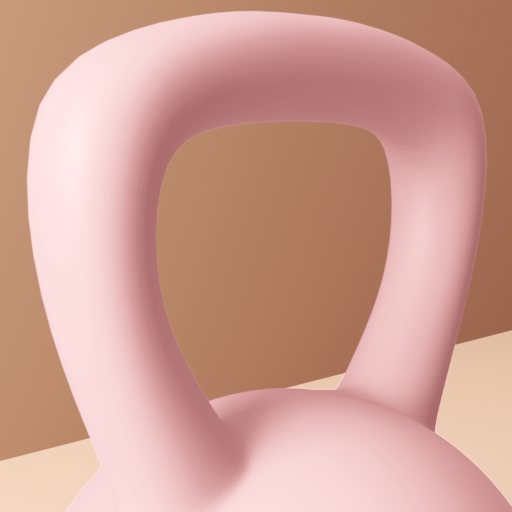 SPORTNOW Pink and Grey Soft Body Kettlebell with Non Slip Handle 6kg Image 4