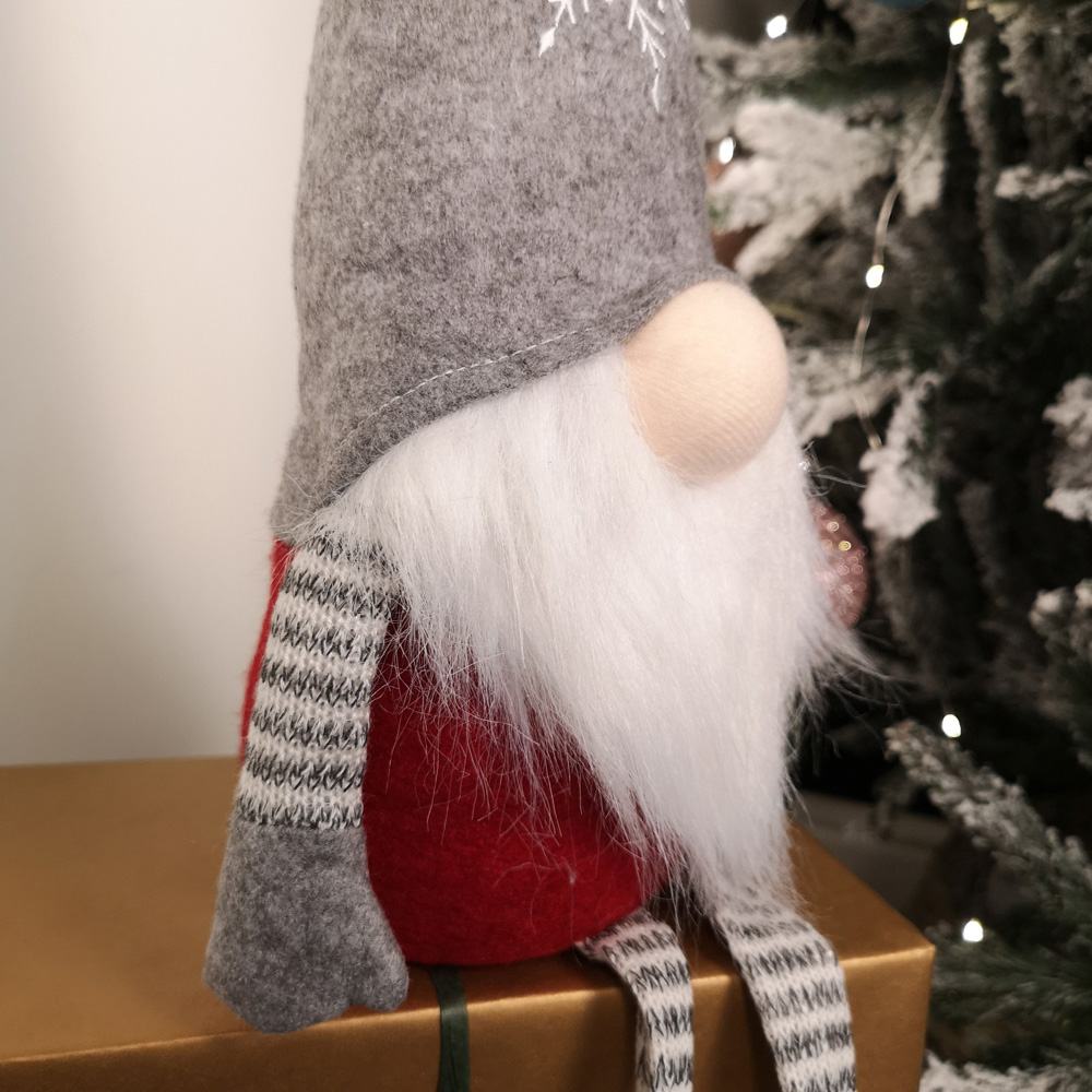 Samuel Alexander Grey Dangly Legs Sitting Bearded Gonk Christmas Decoration 74cm Image 5