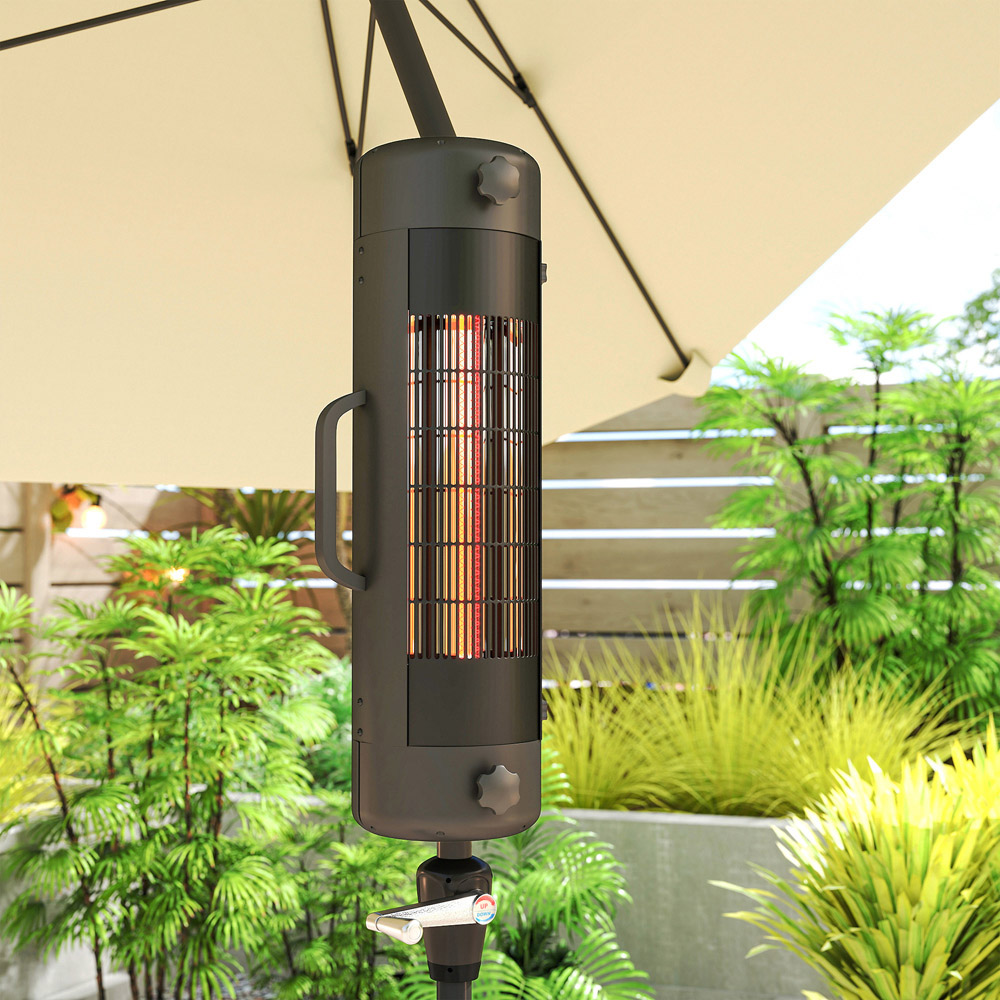 Outsunny Electric Parasol Mounted Patio Heater Image 4