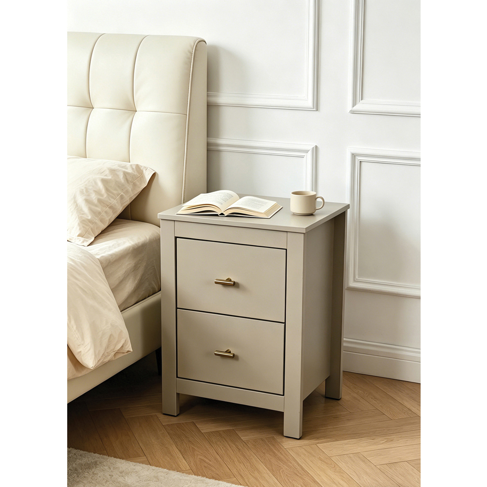 Immy Bedside Table Greige Image 2