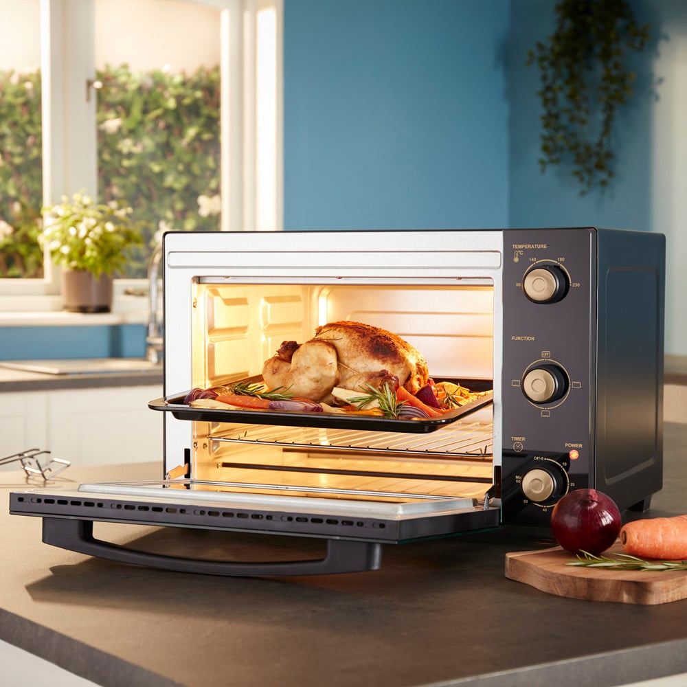 Cooks Professional K375 Black and Copper Counter Top 34L Mini Oven Grill Image 9