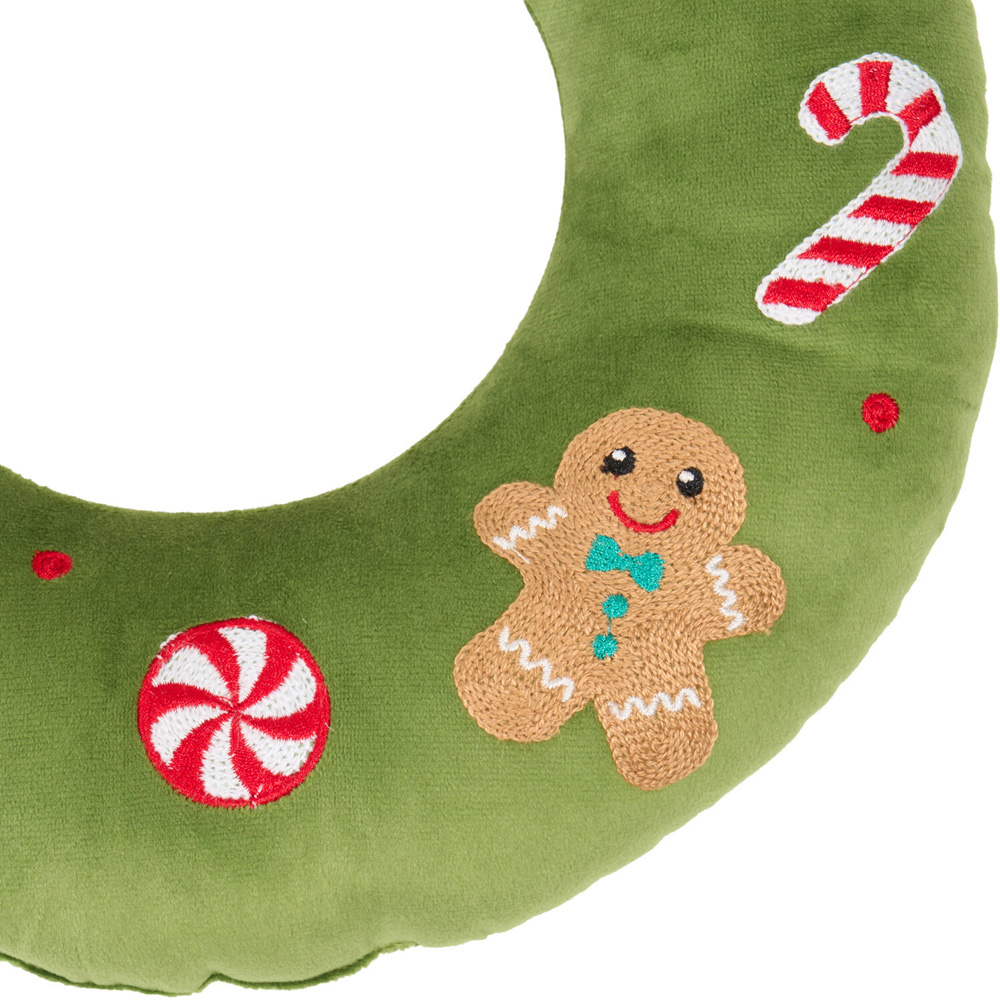 Christmas Bow Wreath Cushion Image 4