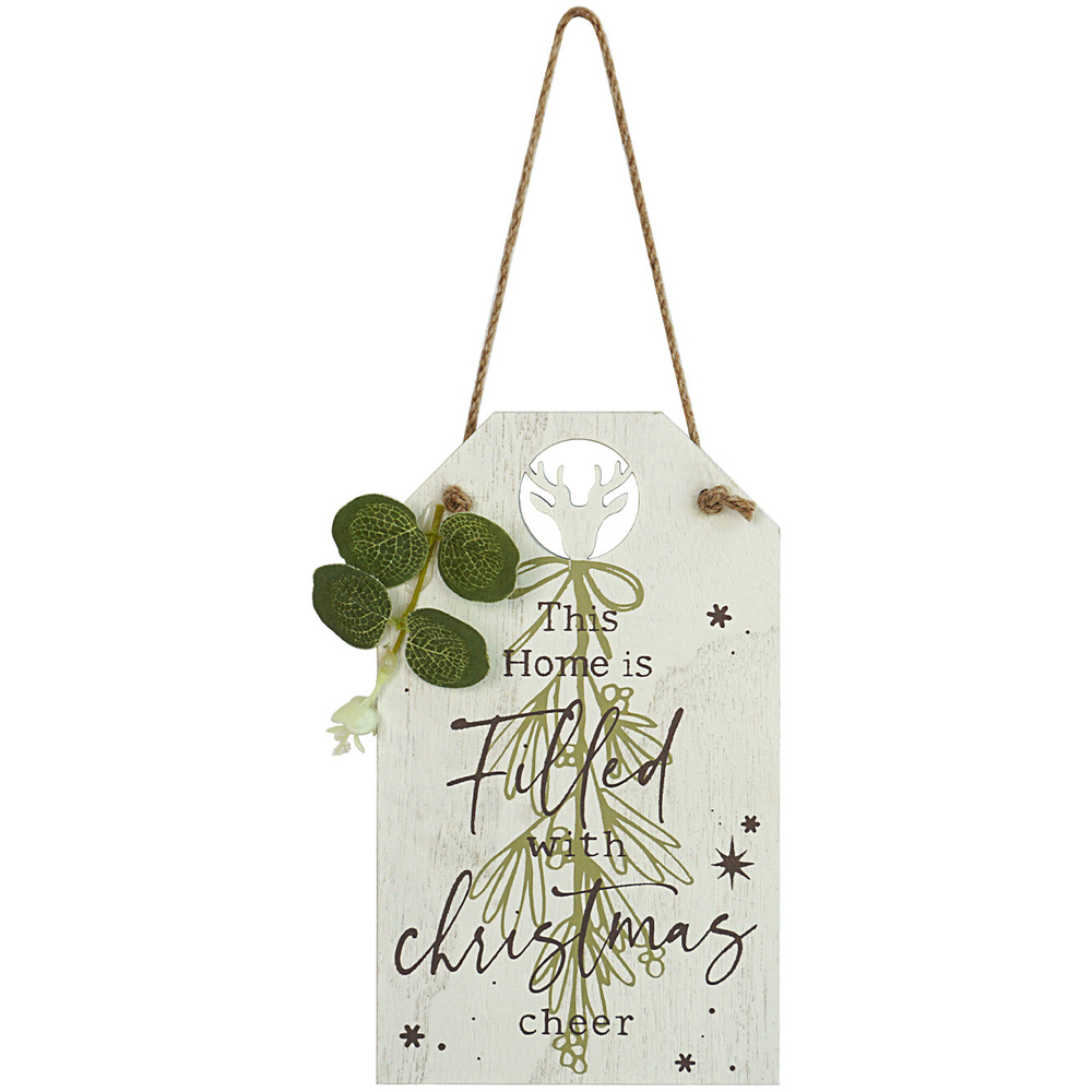 Mistletoe Cottage Home Plaque Hanging Ornament Image 3