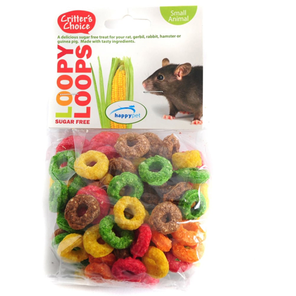 Happy Pet Critter's Choice Loopy Loops Small Animal Treat 50g Image 1