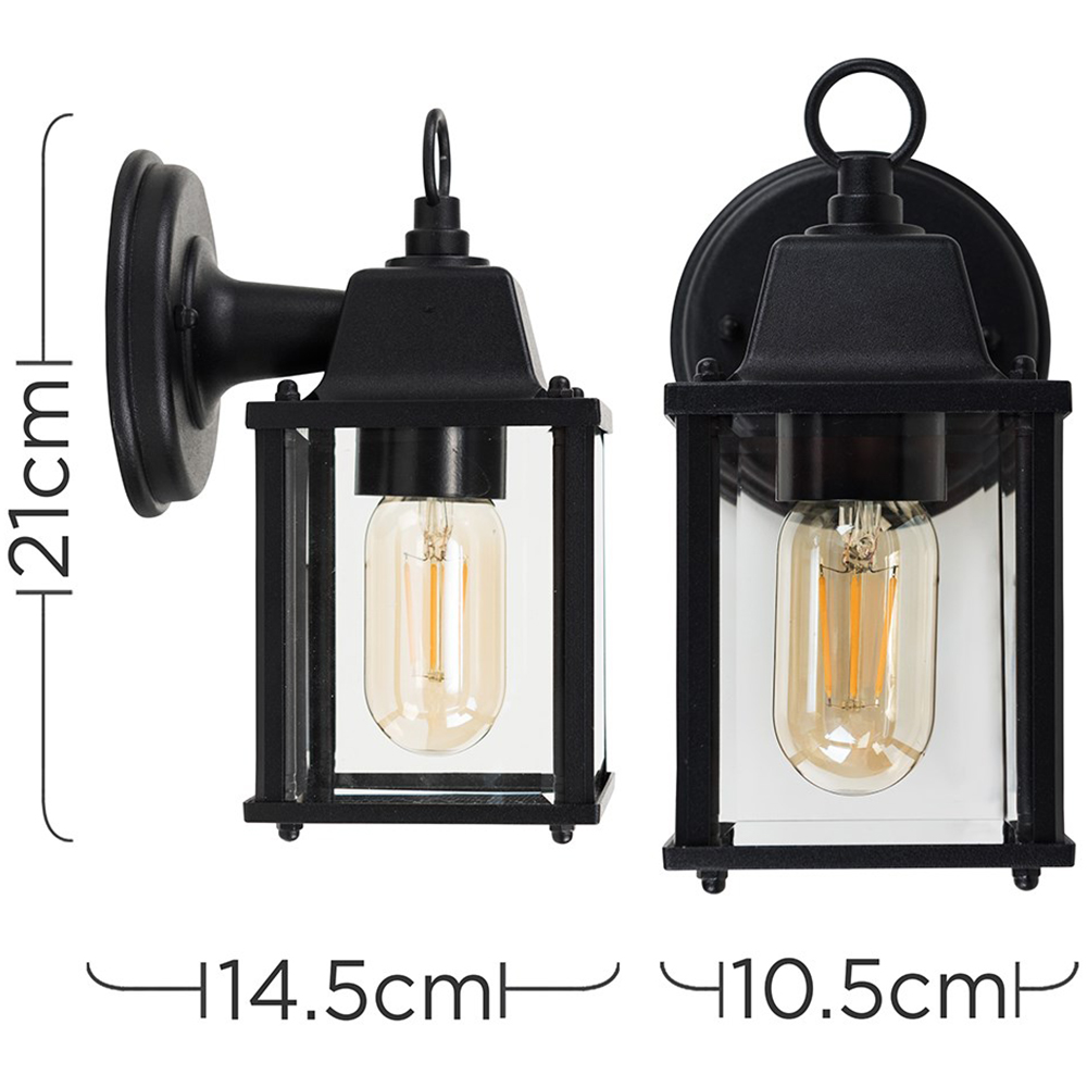 ValueLights Allgreave Black Outdoor Wall Lantern Image 7