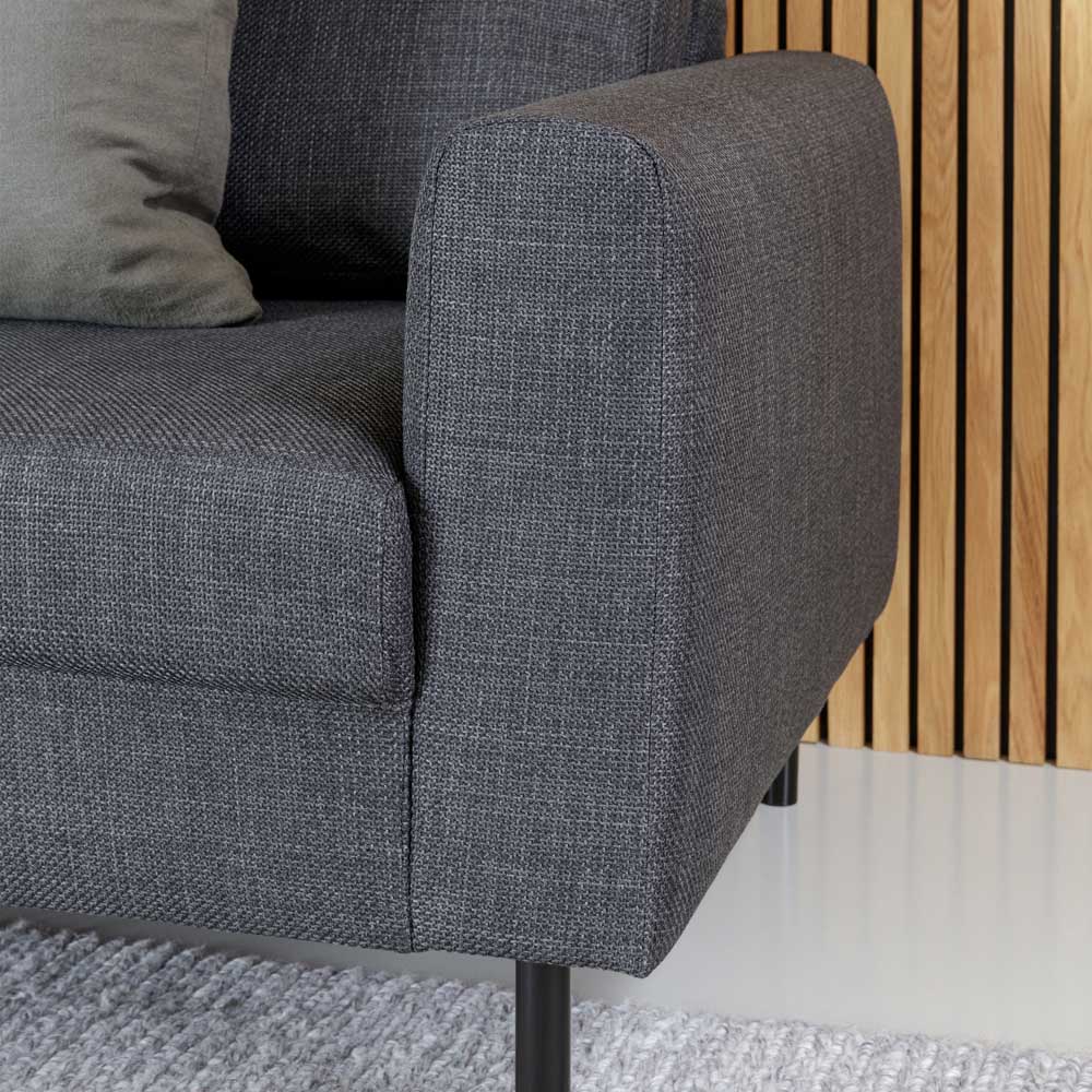 Florence Omaha 6 Seater Dark Grey Fabric Sofa Set Image 7