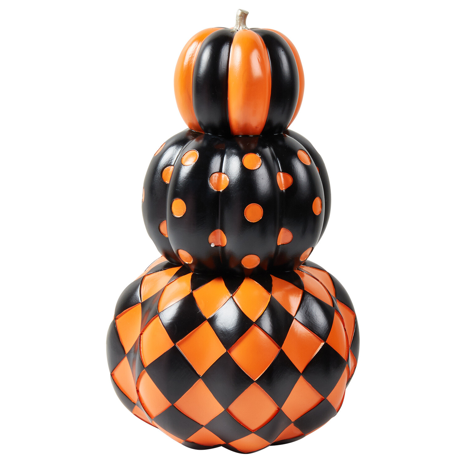 Stacked Pumpkin Decoration Orange Image 1