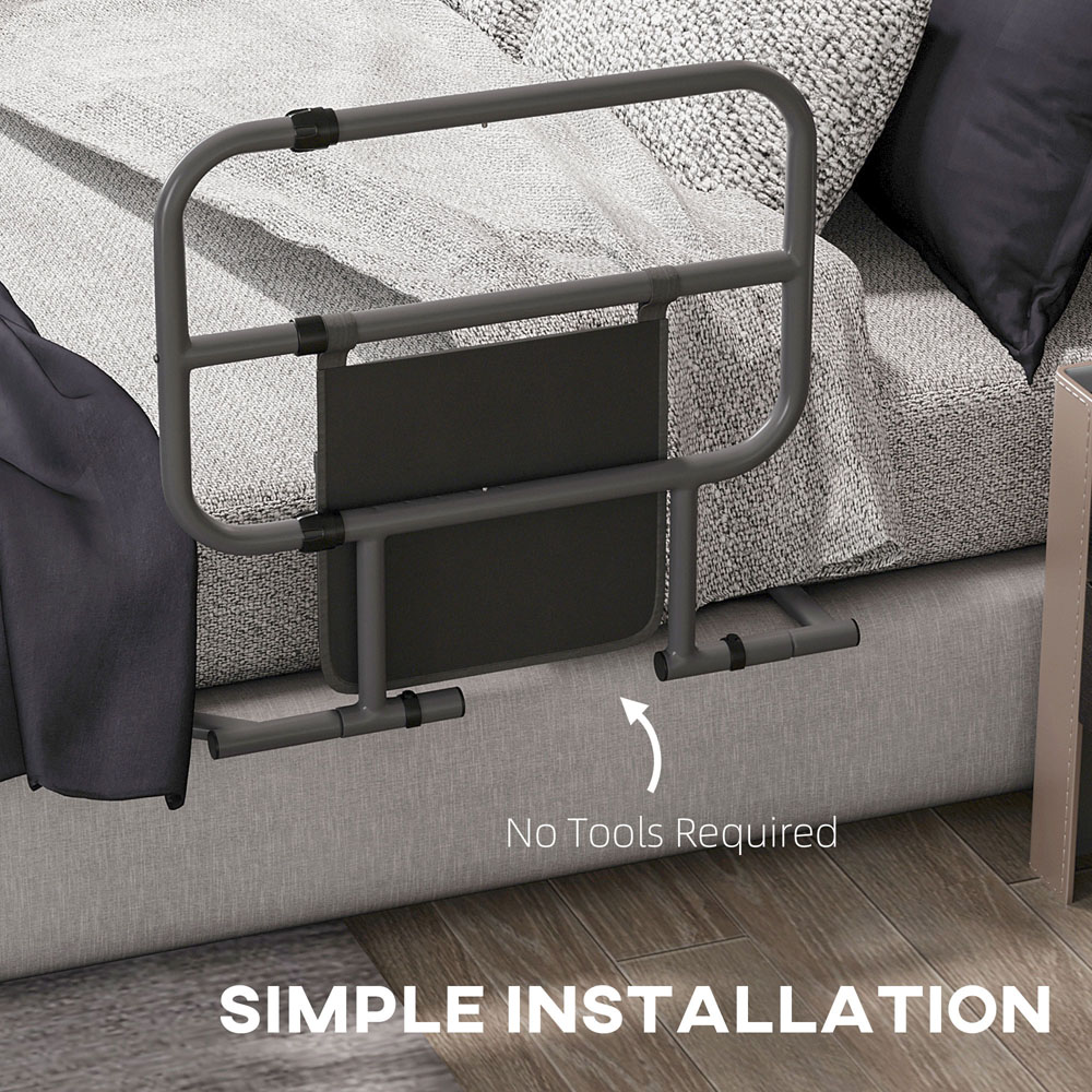 HOMCOM Adult Folding Bed Rail with Pocket Image 6