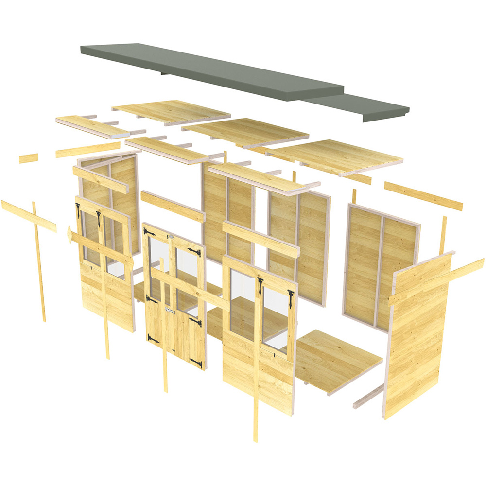 DIY Sheds 14 x 8ft Tongue and Groove Timber Pent Summerhouse Image 3