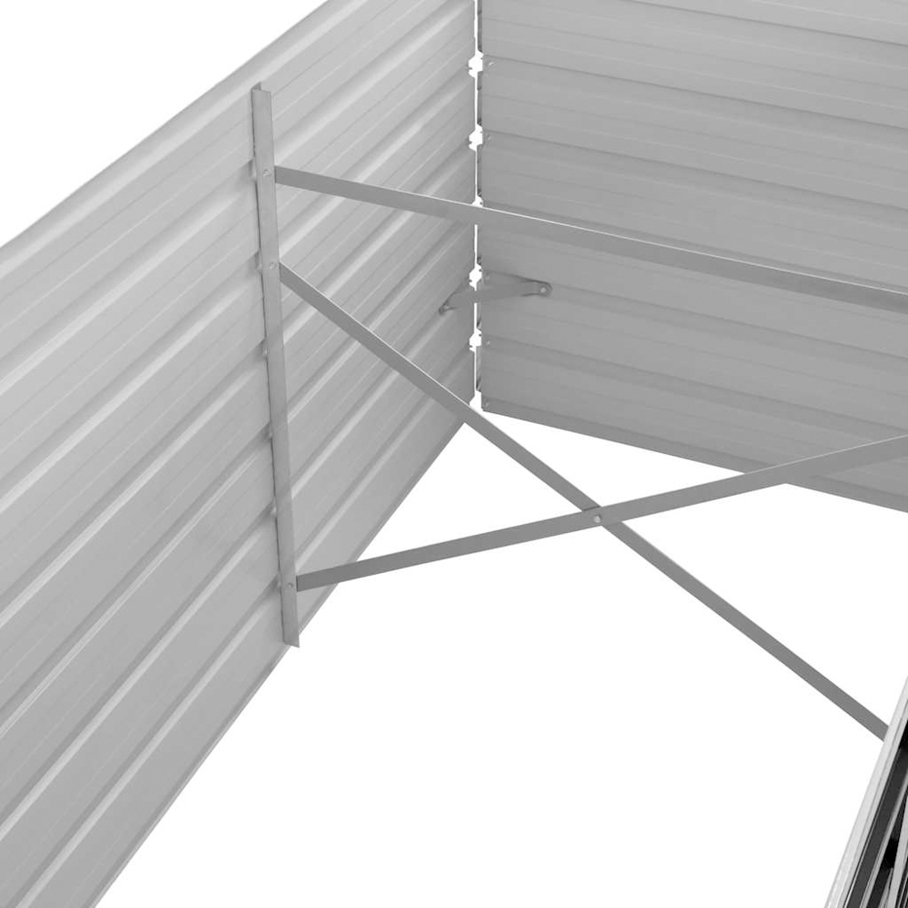vidaXL Anthracite Galvanised Steel Raised Garden Bed 77 x 80 x 240cm Image 6