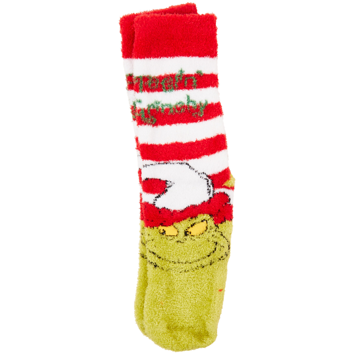 Grinch Fluffy Socks Image 1